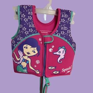 Speedo Kids Swimming Life Jacket Vest PFD USCG 4-6YR 24” Chest 45-60 LB